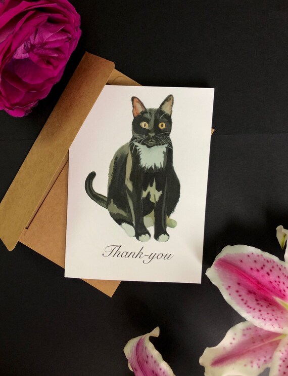 Custom Pet Greeting Cards Pet Portrait Greeting Cards Etsy