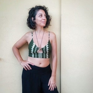 Crop top with tribal print
