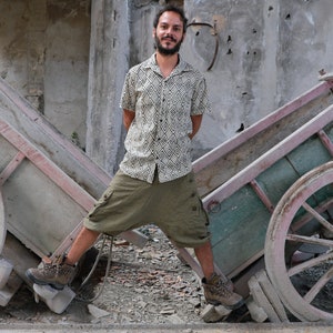 Men Harem pants, Baggy pants, Ethnic pants,  Men&#39;s trousers, , Unisex pants, Aladin pants, Loose yoga pants, Raw cotton pants