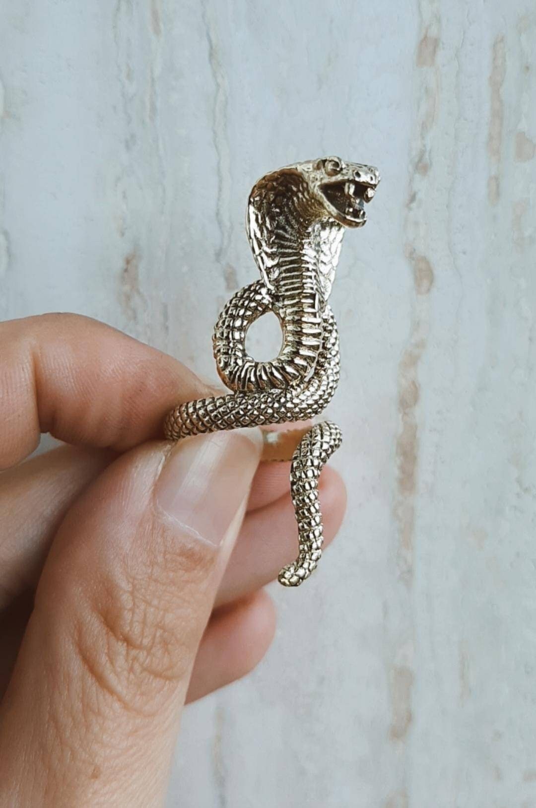 Anneau Deux Cobras En Argent 925 Et Or 14 Carats - Neuf Avec étiquettes