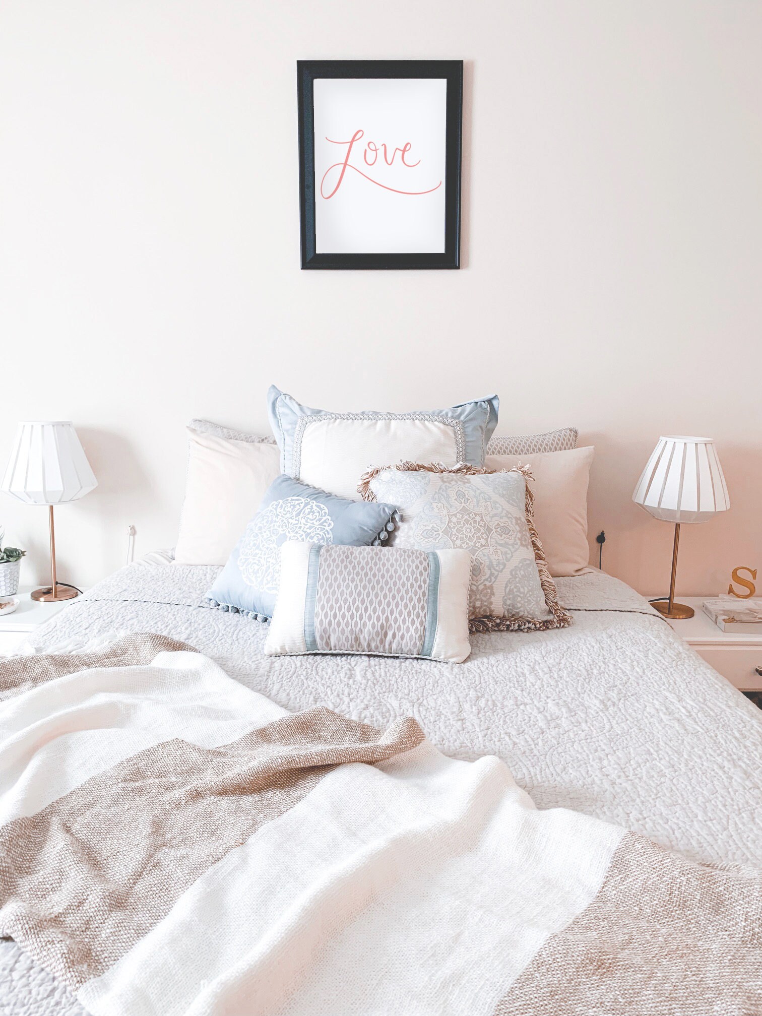 Love Wall Art Love Sign Pink Wall Art Home Wall Decor | Etsy UK