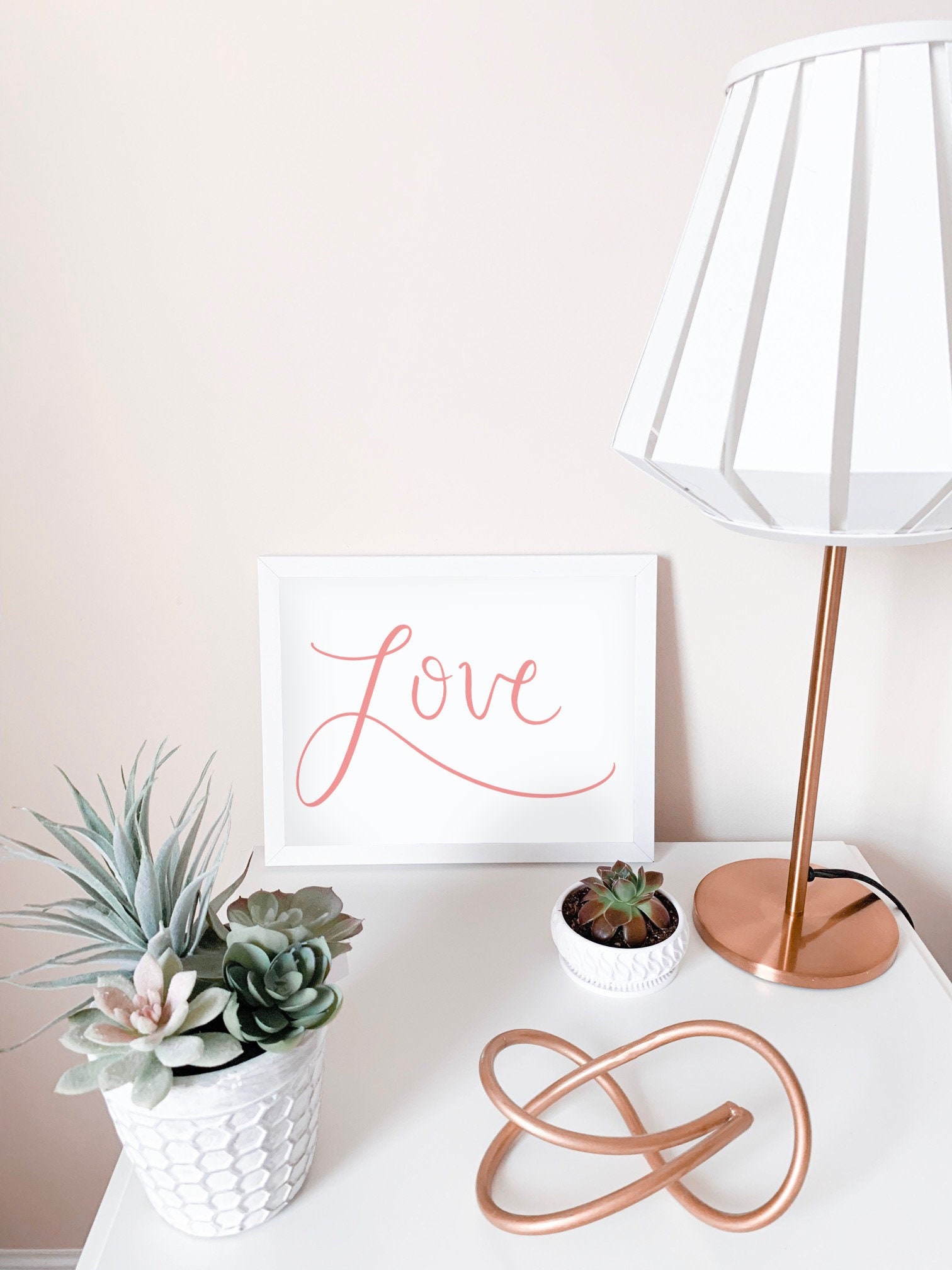 Love wall art Love sign Pink wall art Home wall decor | Etsy