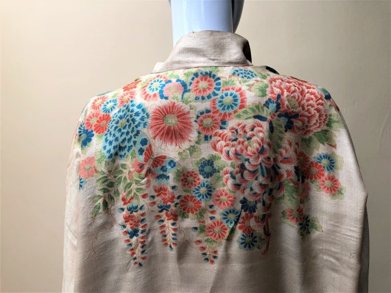 1920's Japanese Kiku - "Chrysanthemum" silk dress