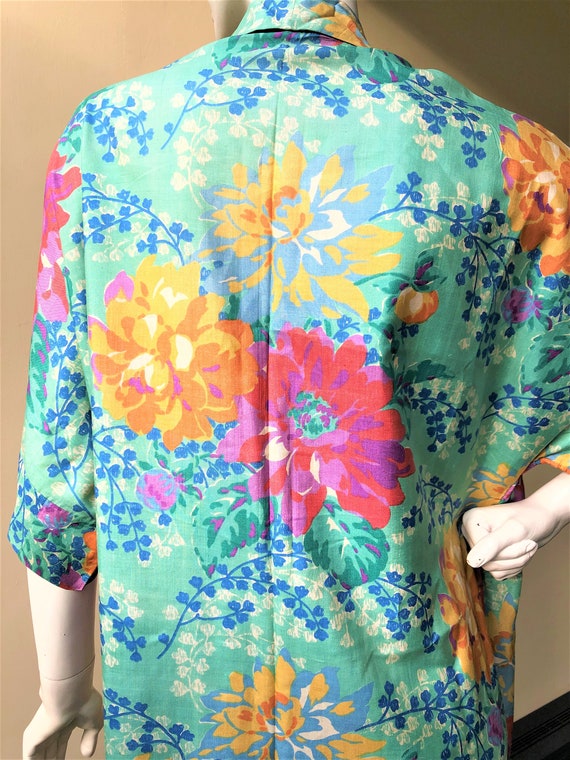 Antique Beautiful 1920's silk robe in excellent  … - image 7