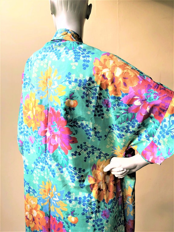 Antique Beautiful 1920's silk robe in excellent  … - image 6