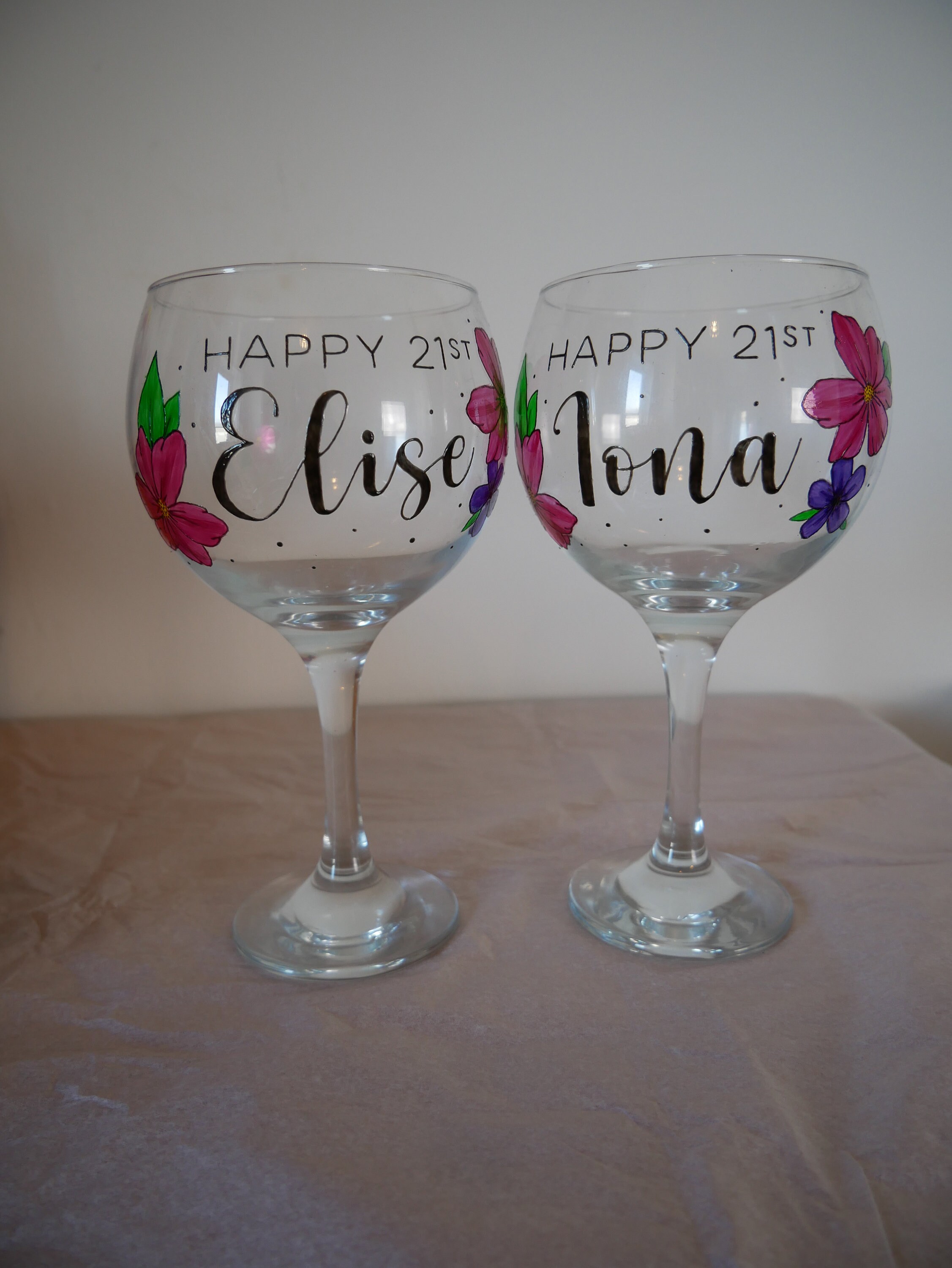 Personalised Gordons Gin Hi Ball Glass, Birthday 18th 21st 30th Christmas Gift E - Foto 14