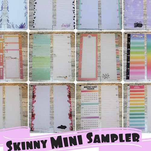 Skinny Mini Paper Sampler 20 Sheets the Happy Planner Etsy