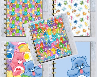 Bright Bears Happy Planner Covers Set Dividers Dashboard Care Bear Folder