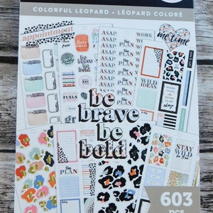 Colorful Leopard (603)   Happy Planner Value Sticker Book MAMBI