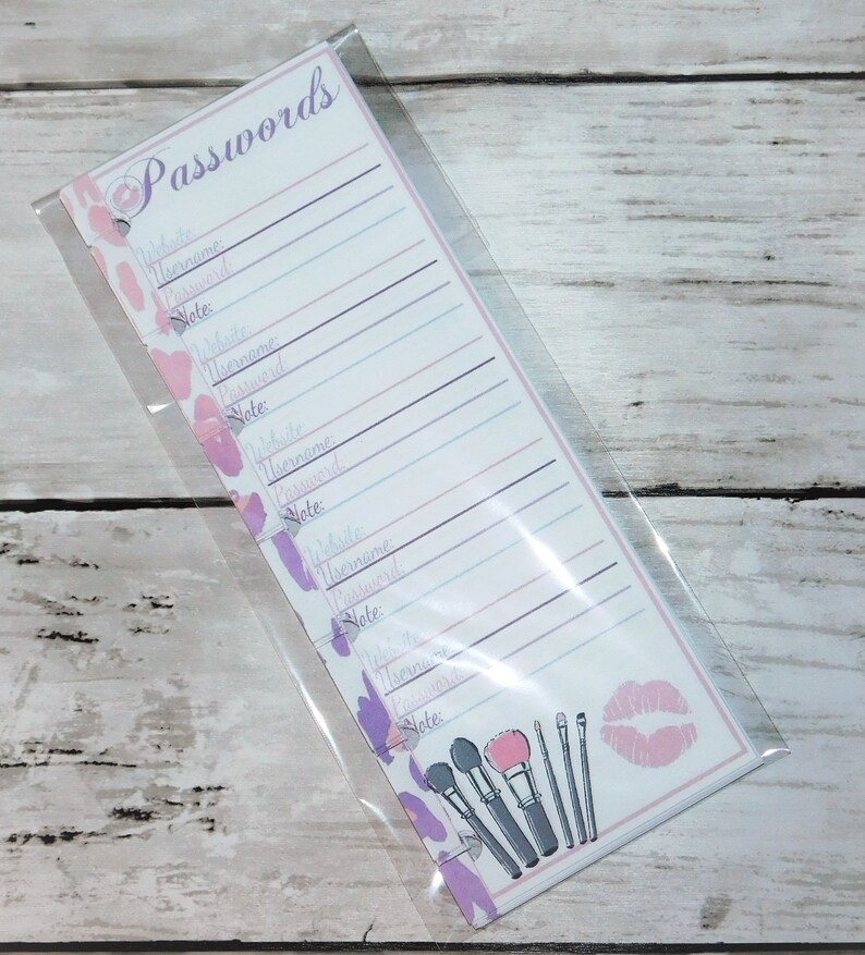 Glam Girl PASSWORDS Paper Happy Planner Skinny Mini Makeup Etsy