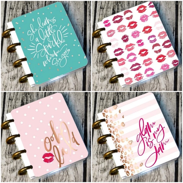 M2M Glam Girl OG Micro Collection Cover Dividers Dashboards Happy Planner Notebook