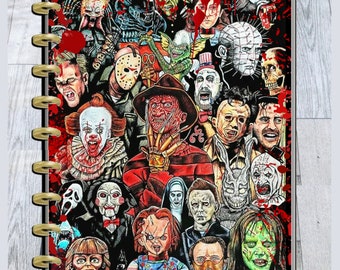 Horror Movies Happy Planner Cover Dividers Collection Micro Mini Classic Skinny Scary Freddy Jason Michael