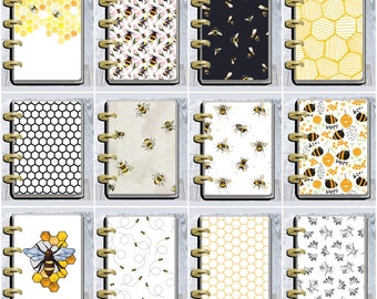 Bumble Bee Micro Collection Cover Dividers Dashboards Happy Planner Micro Notebook