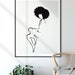 Nude Line Art Print | Printable wall art, Black woman art, Minimal line drawing, Seated woman, feminist print, natural hair afro 