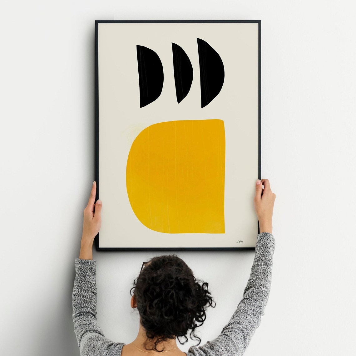 Large Abstract Wall Art Geometric Shapes Printable Wall | Etsy