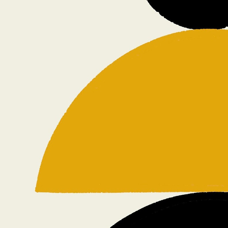 Large Abstract Wall Art/ Yellow Black Print / Printable Art/ Etsy