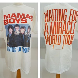 Vintage Bad Tee- Irish band - Mamas Boys - 1987 - Waiting for A Miracle World Tour - Irish Rock
