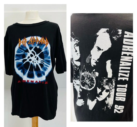 Vintage Band Tee- Def Leppard - 1990s T-shirt - Adrenalize Tour