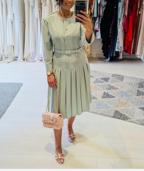Vintage Clothing - Vintage Dress by Debenhams - Pale Green With a Pink and  Green Sash Attached - Belted Dress- Size 14 - Frock33 - Etsy Australia