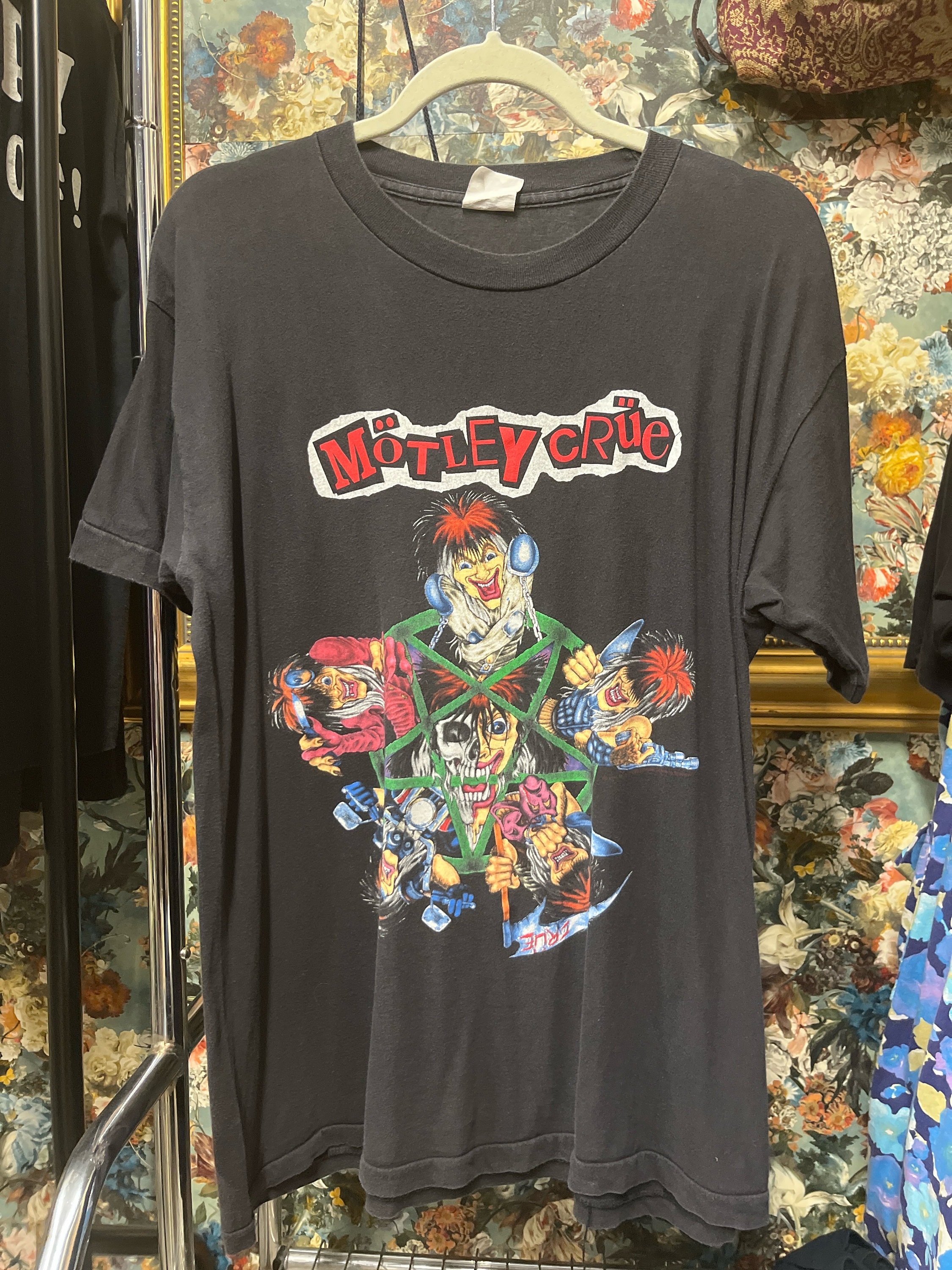 Vintage Band T-shirt | 90s | Motley Crue | 90s Black Cotton Rock