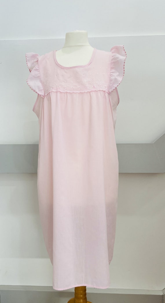 1980s - Light Pink Nightdress- Summer Dress- Beac… - image 7