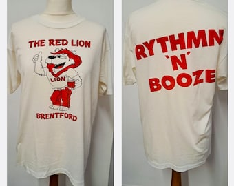 Vintage T-shirt- The Red Lion Brentwood - Music Venue Bar - 1980s - Cotton Tee