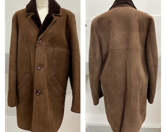 Vintage Clothing - Vintage Coat- Sheepskin- 1970s - lambs wool coat - Large - Unisex