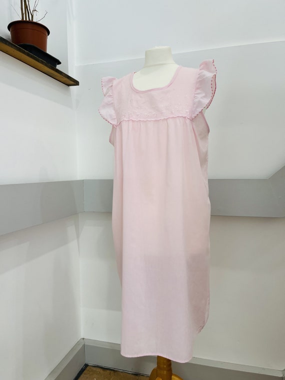 1980s - Light Pink Nightdress- Summer Dress- Beac… - image 6