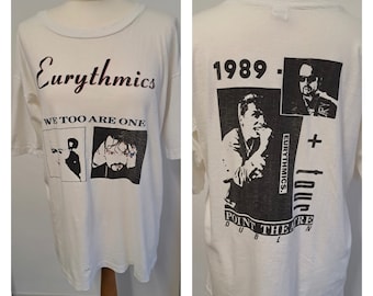 Vintage Band T-shirt- Eurythmics 1989 - T-shirt - We Too Are One  - Band Tee