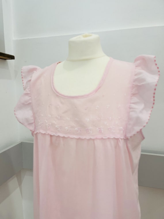 1980s - Light Pink Nightdress- Summer Dress- Beac… - image 4