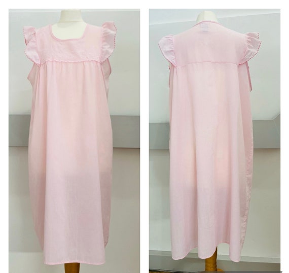 1980s - Light Pink Nightdress- Summer Dress- Beac… - image 1