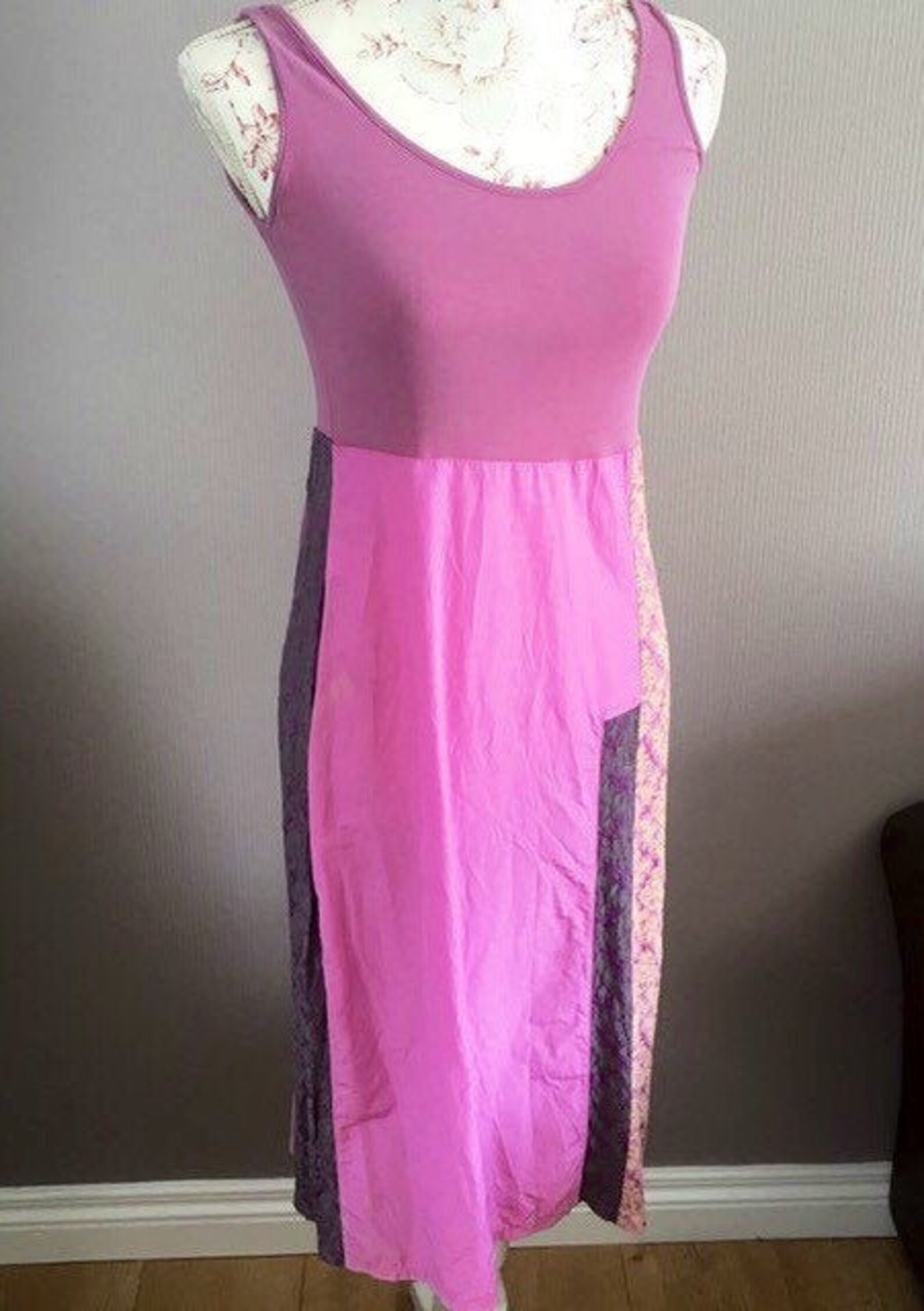 Vintage Dress Midi Pink Etsy