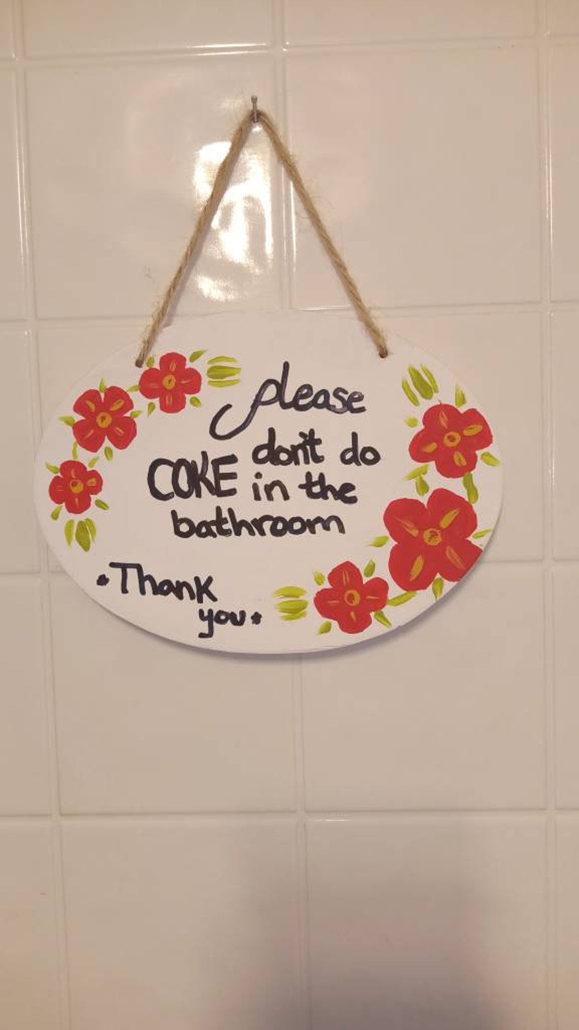 Bathroom sign Etsy