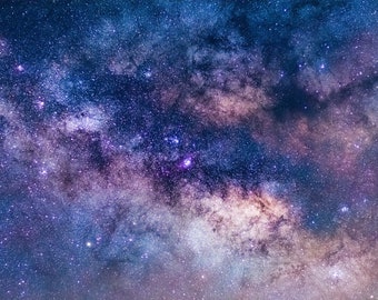 Impresión de alta calidad de la Vía Láctea, descarga digital instantánea, fotografía espacial, núcleo celeste
