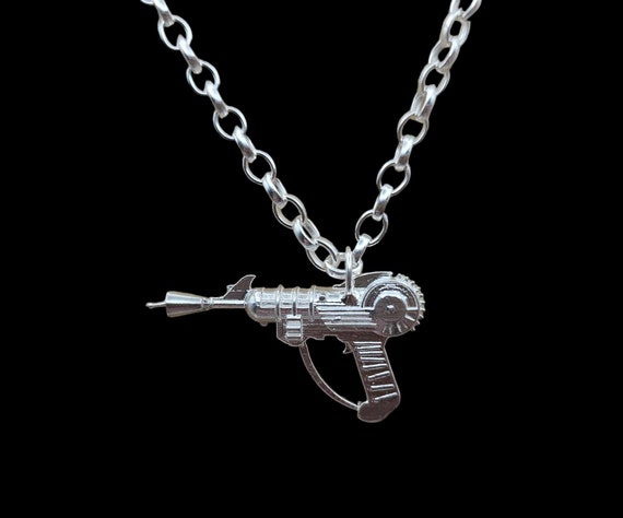 Ray gun Pendant Sterling Silver
