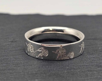 Achilles v hector silver Ring  handmade