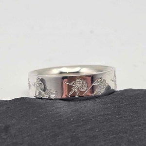 Achilles v hector silver Ring  handmade