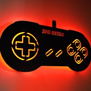 led lighted playstation controller wall art video game art etsy