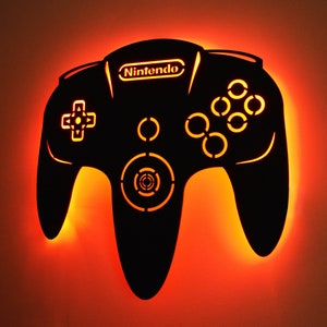 led lighted playstation controller wall art video game art etsy