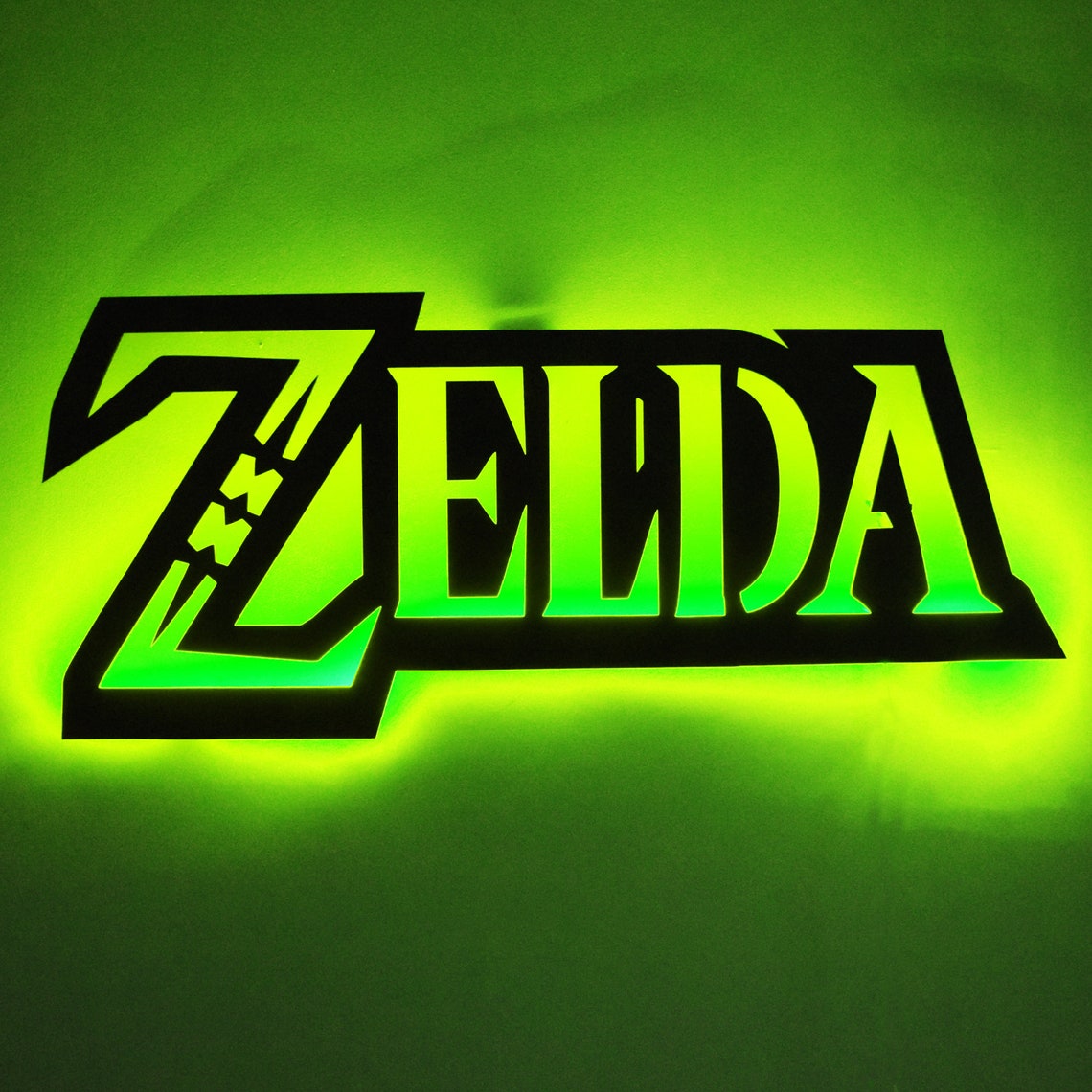 Large LED Lighted Zelda Inspired Wall Art Nintendo Video Game Etsy