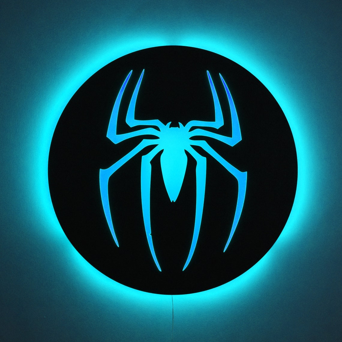 Large LED Lighted Spider Man Inspired Wall Art Superhero Etsy