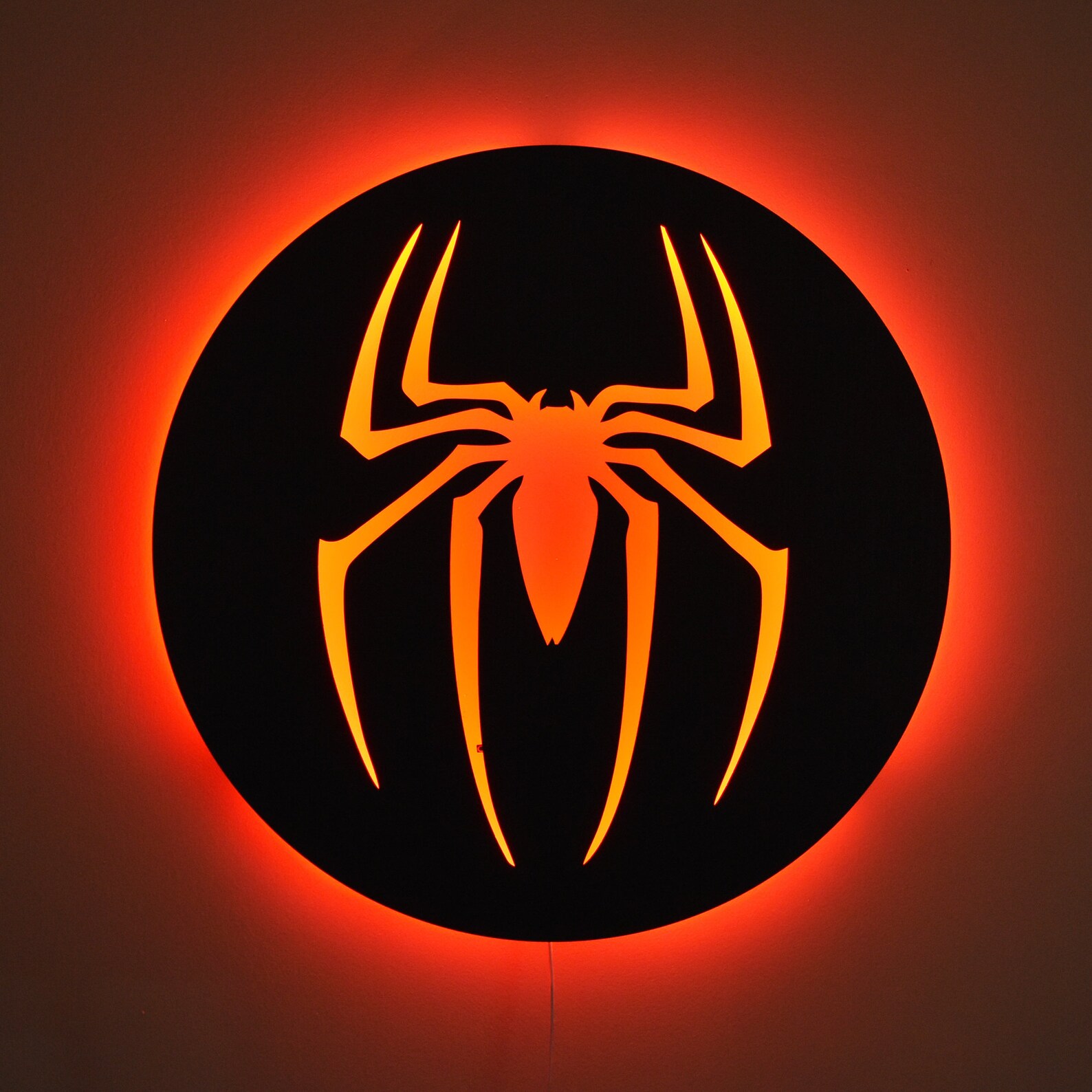 Large LED Lighted Spider Man Inspired Wall Art Superhero Etsy