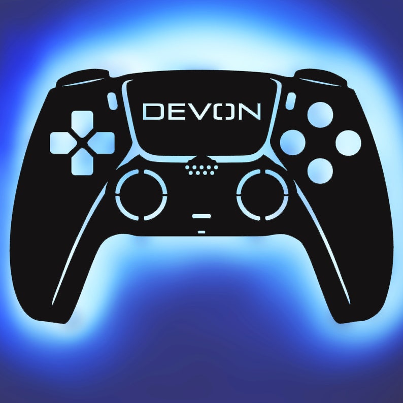 Personalized LED Lighted Playstation PS5 Inspired Controller Etsy