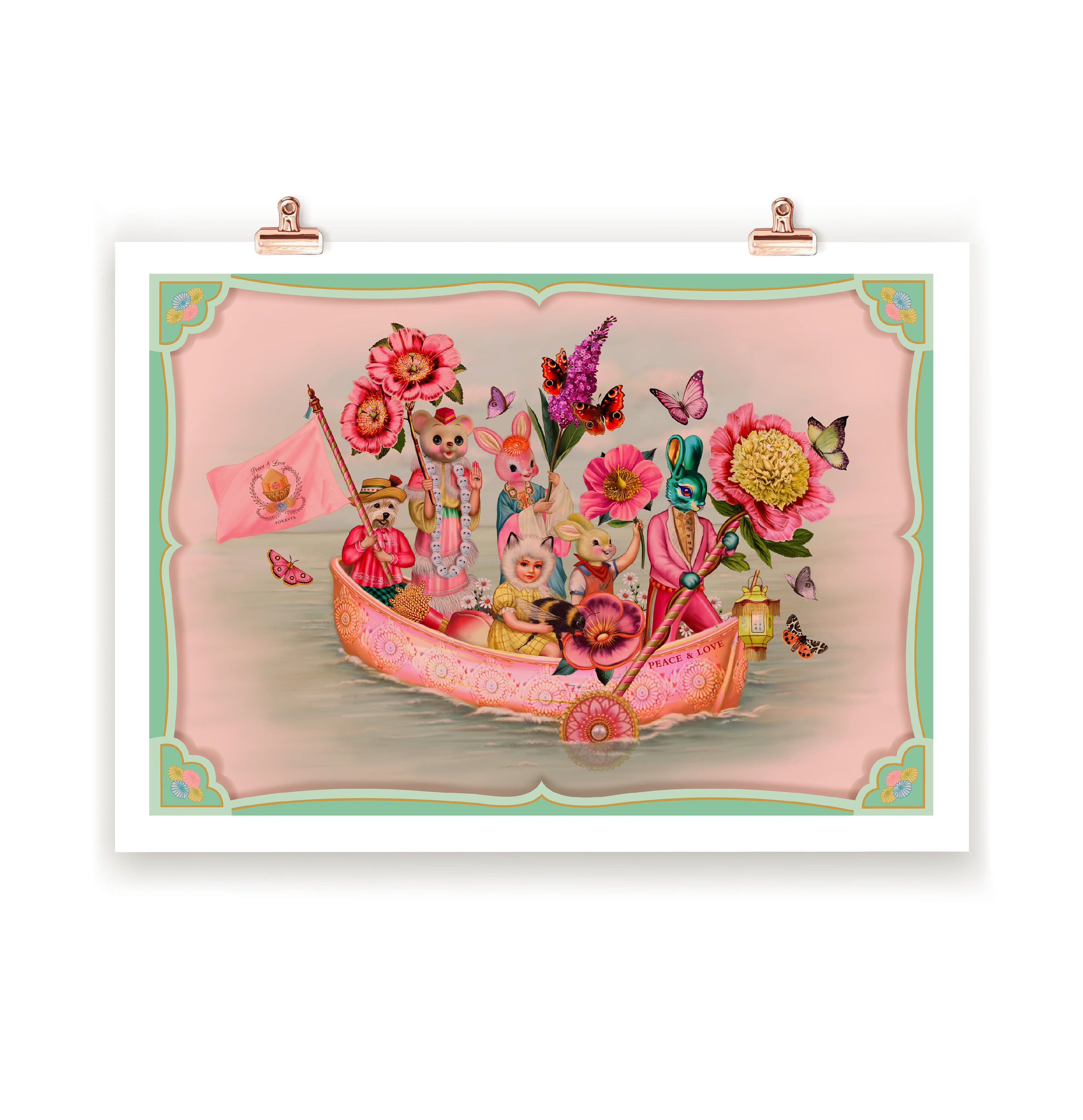 Flower Power Print: Pop Surreal Asian Kitsch, Signed A3 Art - Etsy