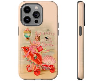Whimsical Oyster World Phone Case: Fiona Hewitt Art, Tough Dual Layer