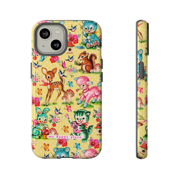Vintage Baby Animal Tough Phone Case: Retro Yellow Retro Animal Iphone,  Samsung, Pixel - Etsy