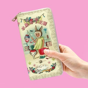 Bunny Girl wallet vintage Asian kitsch nostalgia purse by Fiona Hewitt