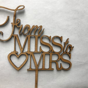 Wooden cake topper