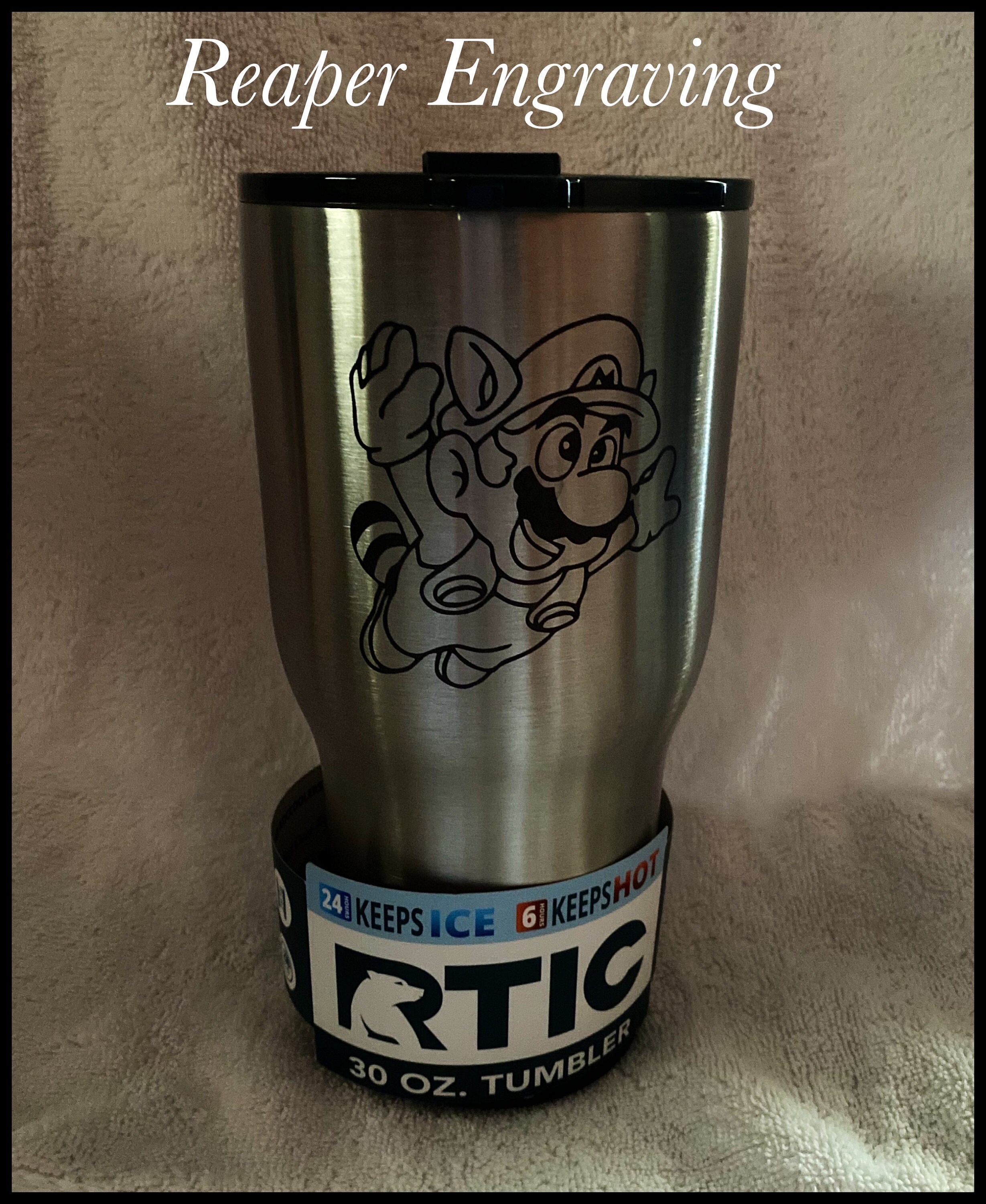 40 Oz. RTIC TUMBLER Personalized With Laser Engraved Name Phrase