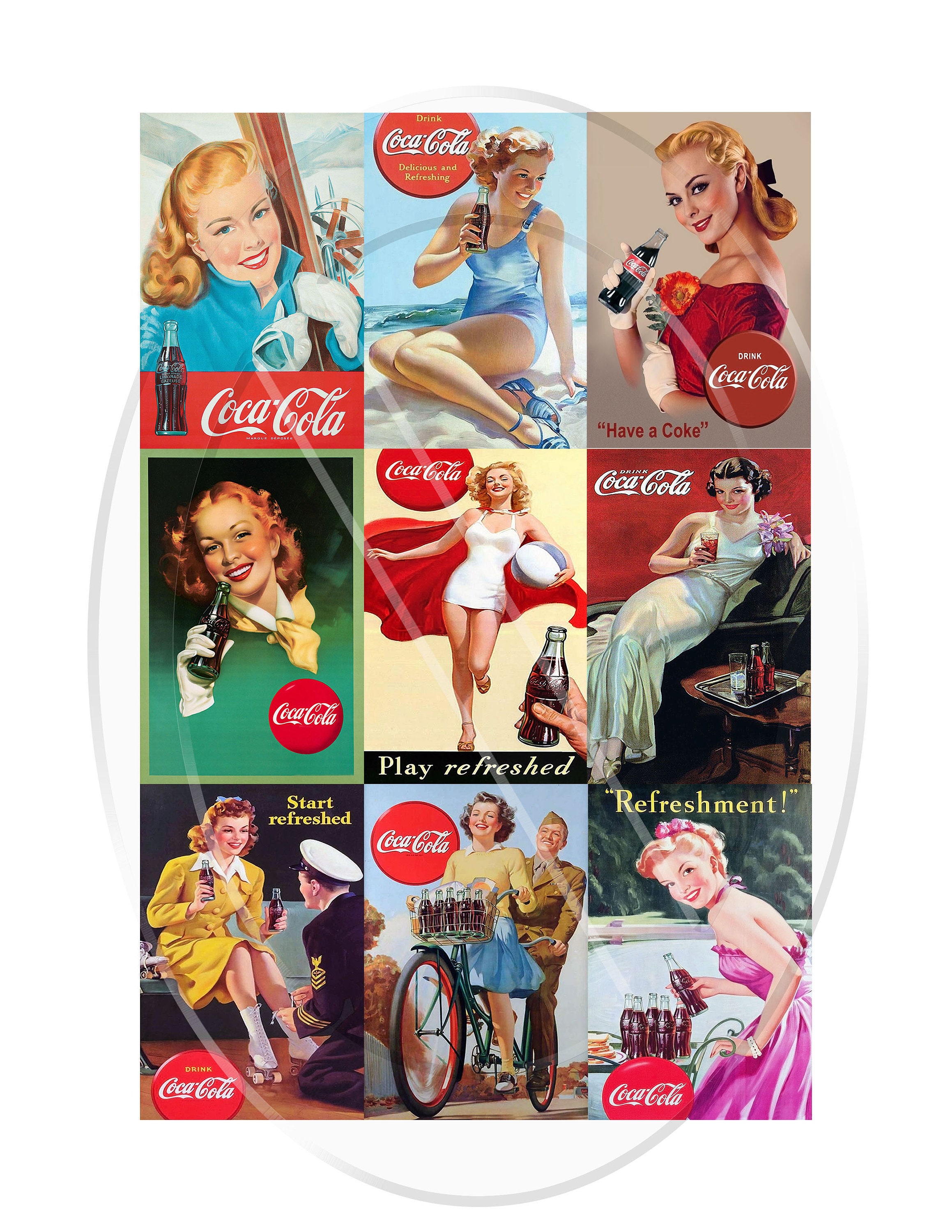 76年前の米国コカコーラ♠︎ピンナップガール♠︎ビンテージ♠︎40s 76年前の米国コカコーラ♠︎ピンナップガール♠︎ビンテージ